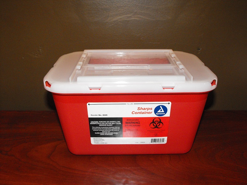 1-Gallon Sharps Container w/ Lid - Click Image to Close